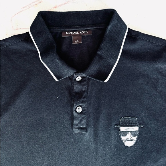 Michael Kors Black Polo Shirt with Braking Bad Patch. - Picture 4 of 4